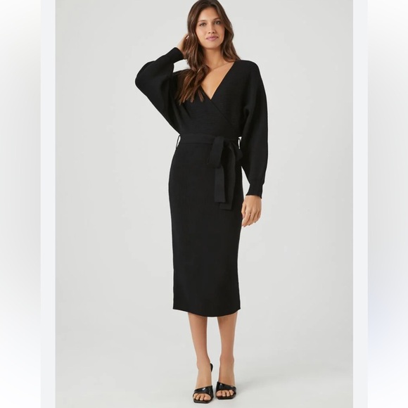 Forever 21 Dresses & Skirts - Forever 21 Black Midi SweaterDress, NWT, Size S